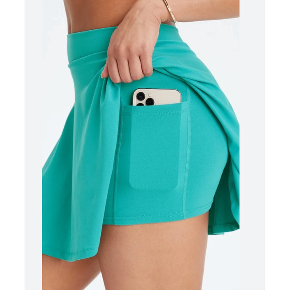 Fabletics Skirt Women L Large Aloha Flounce High Waisted Flowy Performance Lined - Picture 11 of 12